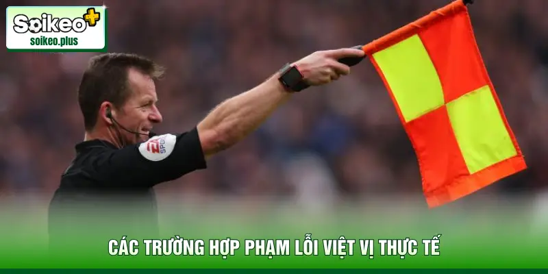 Các trường hợp phạm lỗi việt vị thực tế